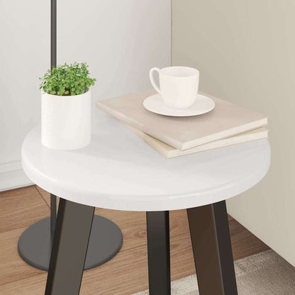 Table Top High gloss white Ø 30 x 1.5 cm Engineered Wood