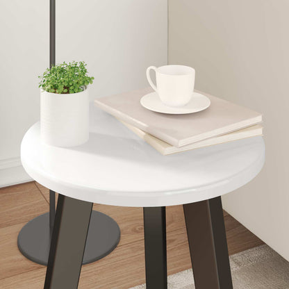 Table Top High gloss white Ø 30 x 1.5 cm Engineered Wood