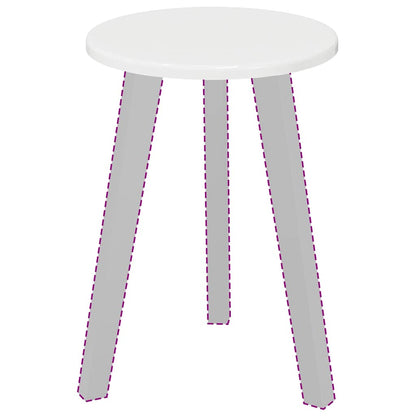 Table Top High gloss white Ø 30 x 1.5 cm Engineered Wood