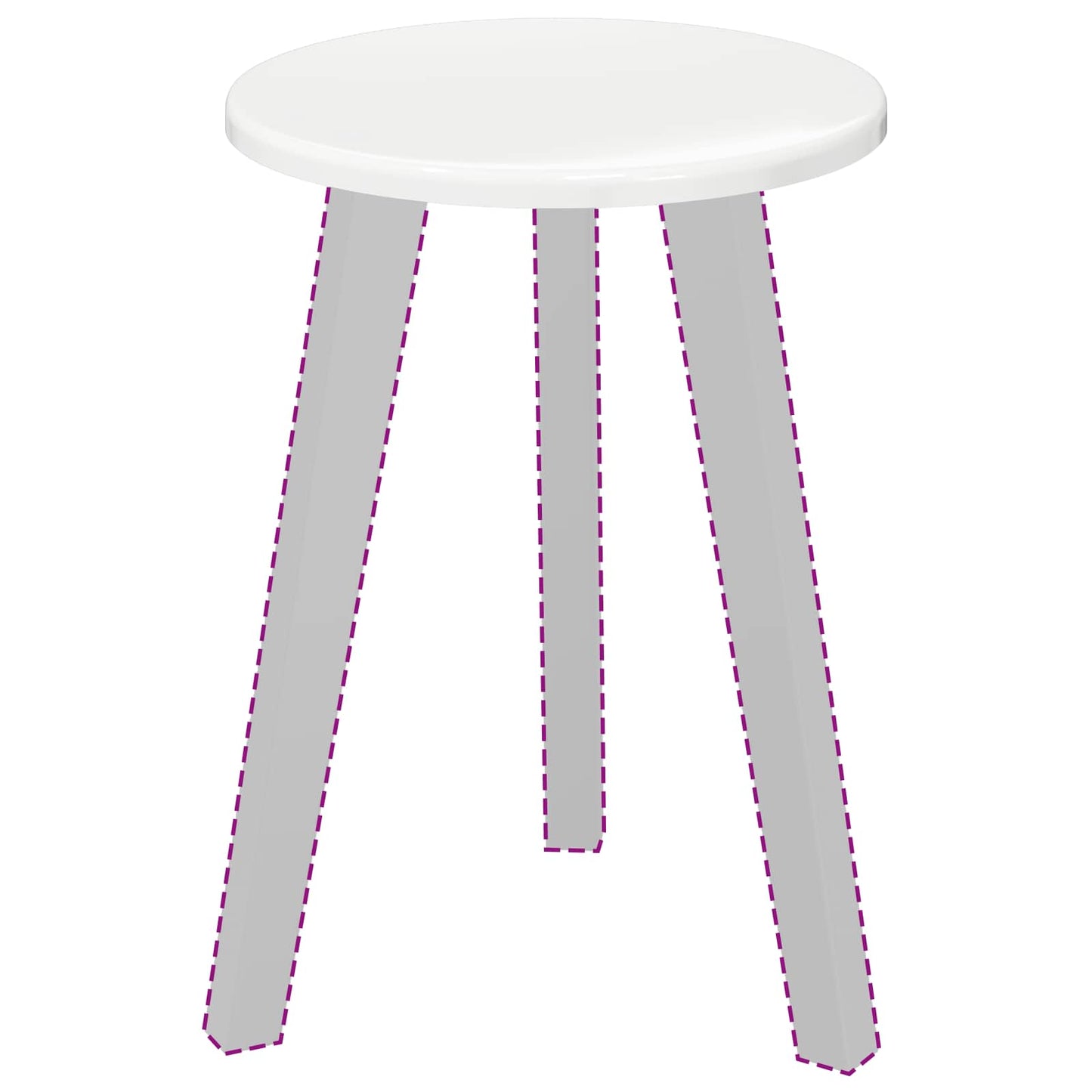Table Top High gloss white Ø 30 x 1.5 cm Engineered Wood