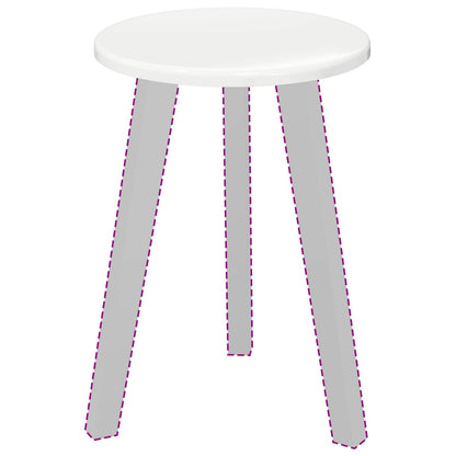 Table Top High gloss white Ø 30 x 1.5 cm Engineered Wood