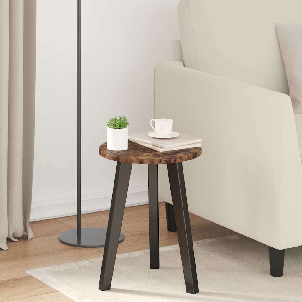 Table Top Ø 30 x 1.5 cm Round Engineered Wood Smoked Oak