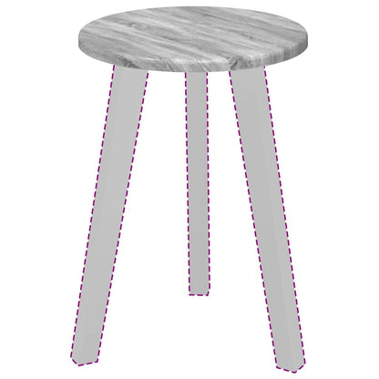 Table Top Grey Sonoma Ø 30 x 1.5 cm Engineered Wood
