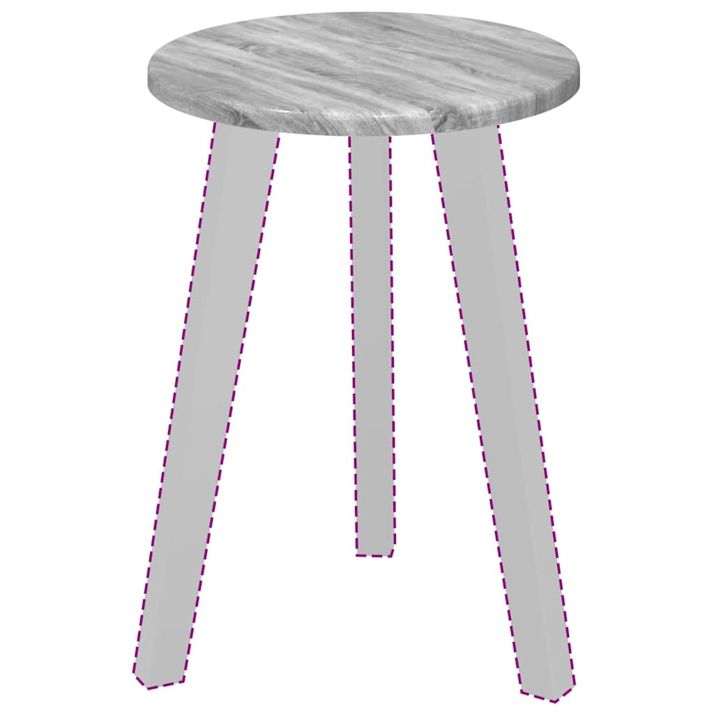 Table Top Grey Sonoma Ø 30 x 1.5 cm Engineered Wood