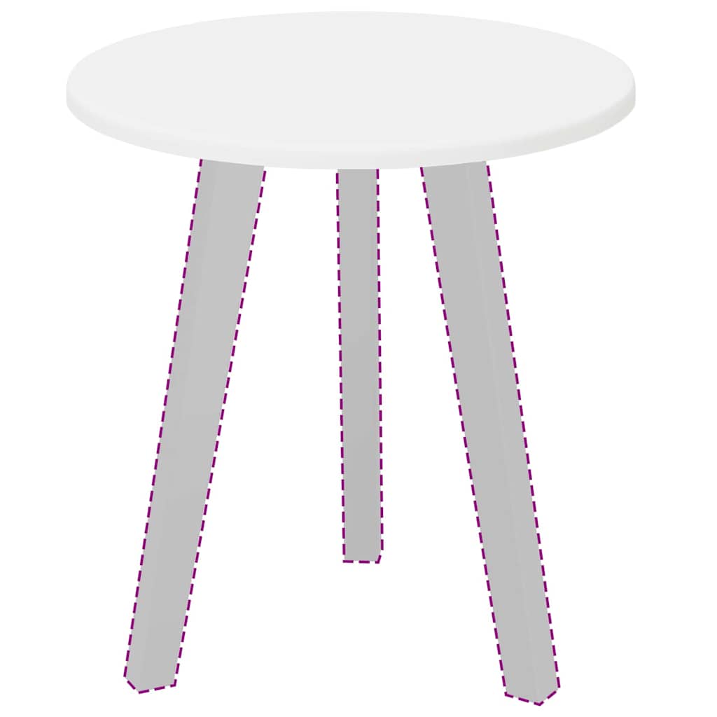 Table Top White Ø 40 x 1.5 cm Engineered Wood