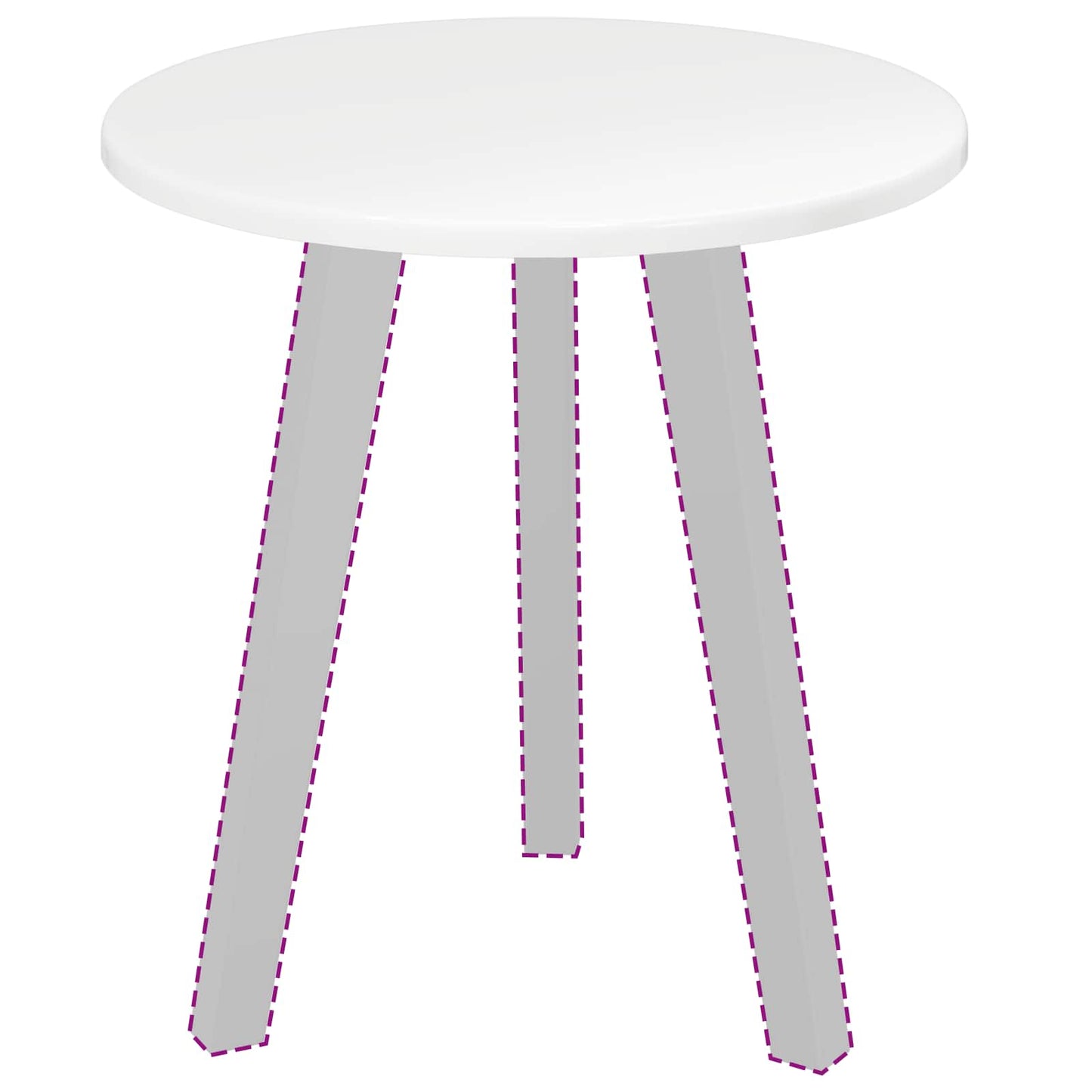 Table Top High gloss white Ø 40 x 1.5 cm Engineered Wood
