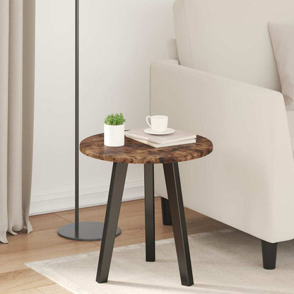 Table Top Ø 40 x 1.5 cm Round Engineered Wood Smoked Oak