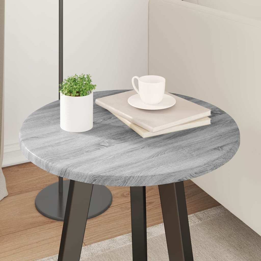 Table Top Grey sonoma Ø 40 x 1.5 cm Engineered Wood