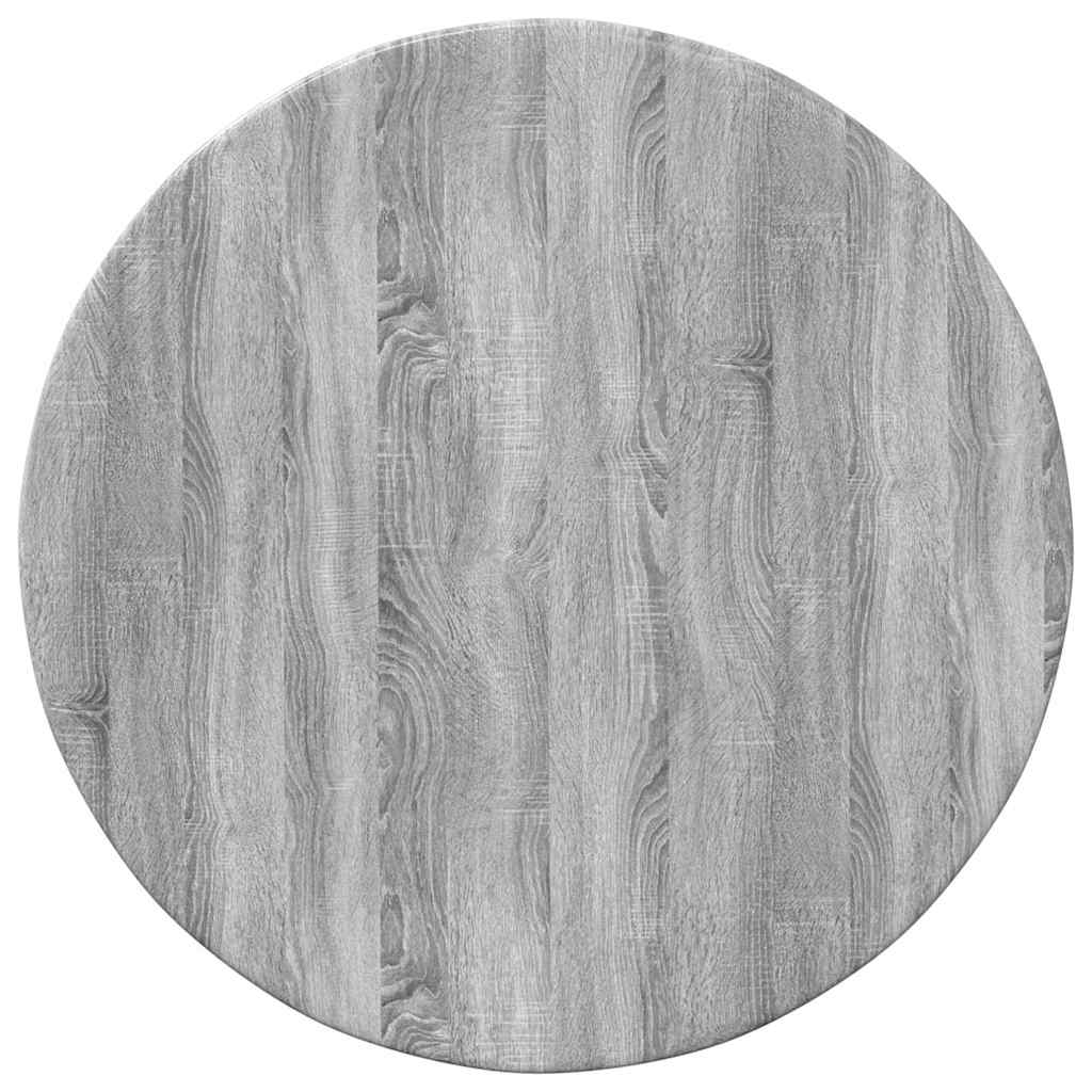 Table Top Ø 40 x 1.5 cm Round Engineered Wood Grey Sonoma