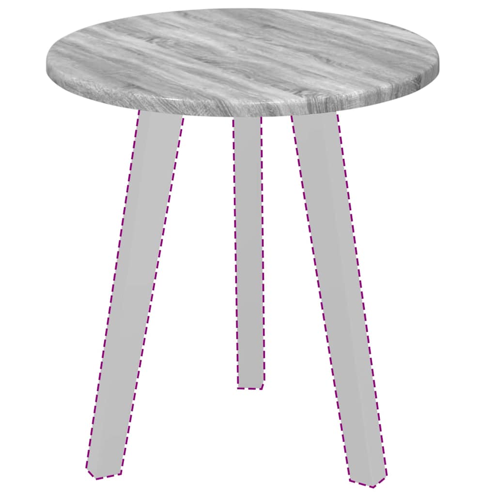 Table Top Grey sonoma Ø 40 x 1.5 cm Engineered Wood