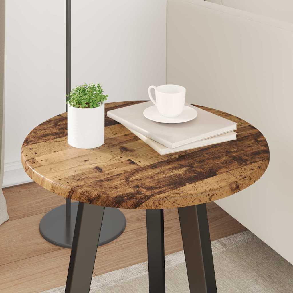 Table Top Old wood Ø 40 x 1.5 cm Engineered Wood