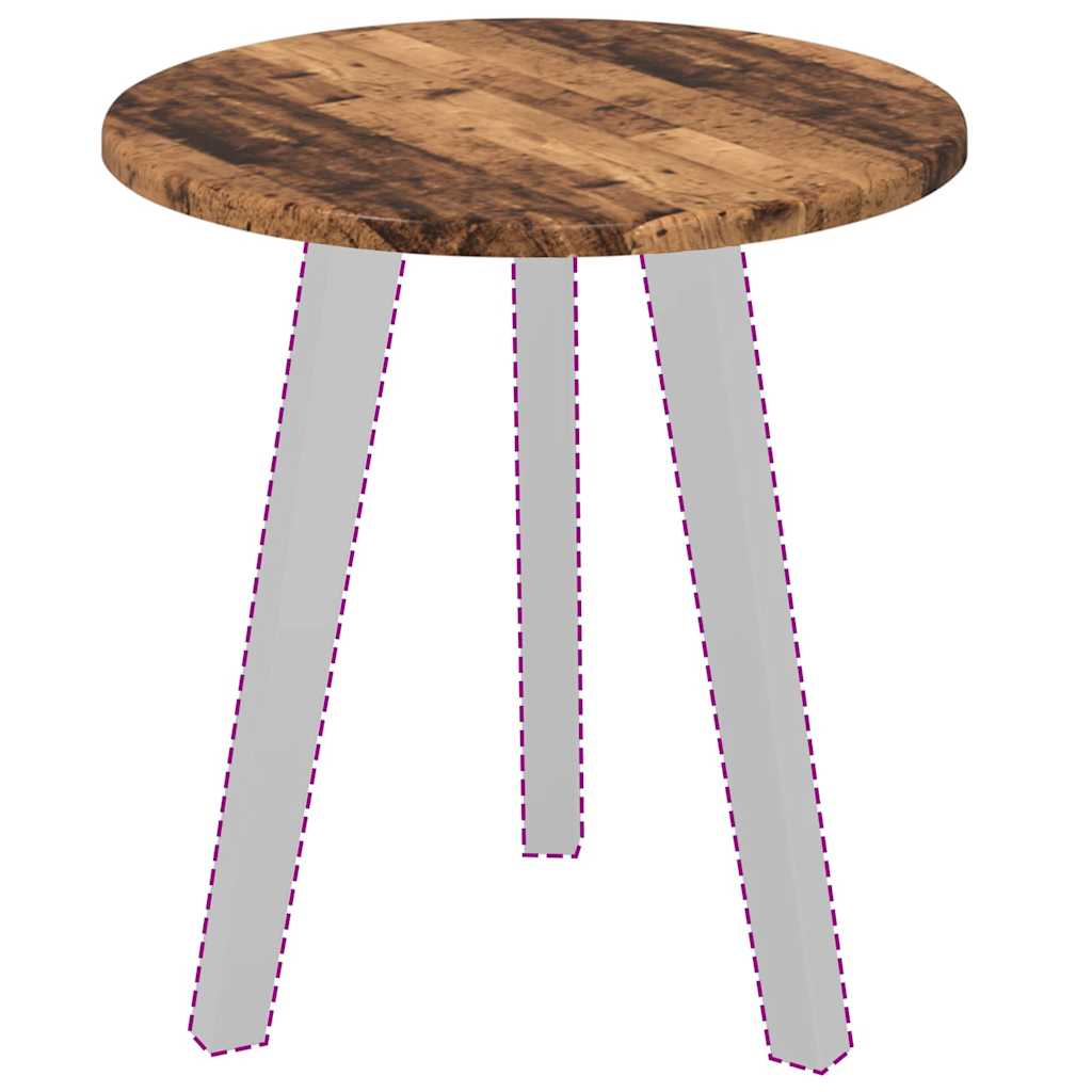 Table Top Old wood Ø 40 x 1.5 cm Engineered Wood