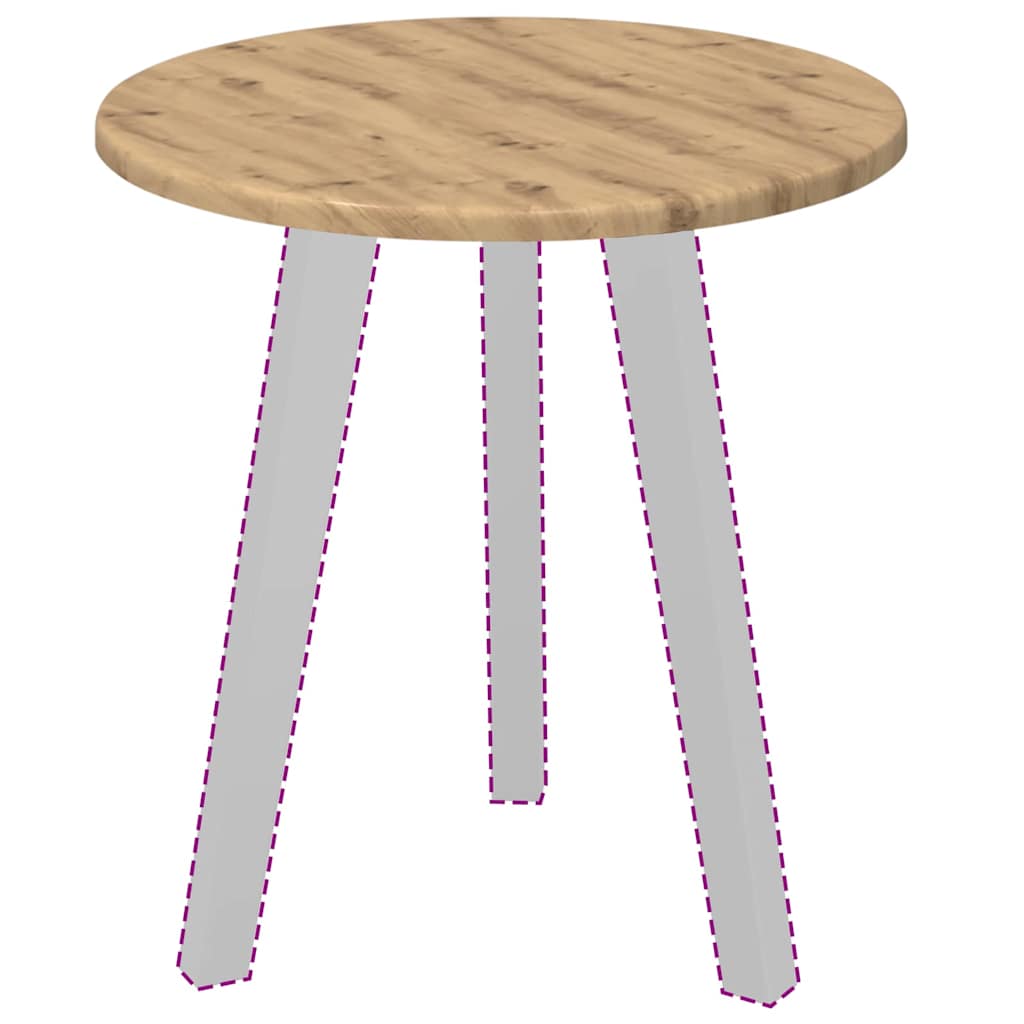 Table Top Ø 40 x 1.5 cm Round Engineered Wood Artisan Oak