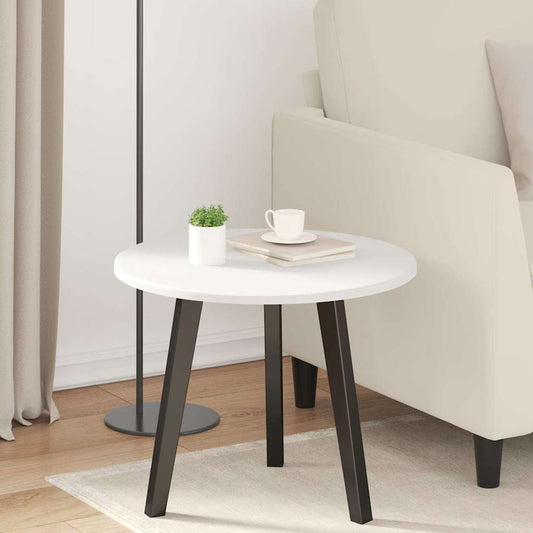 Table Top White Ø 50 x 1.5 cm Engineered Wood
