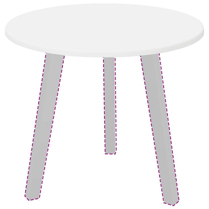 Table Top Ø 50 x 1.5 cm Round Engineered Wood White