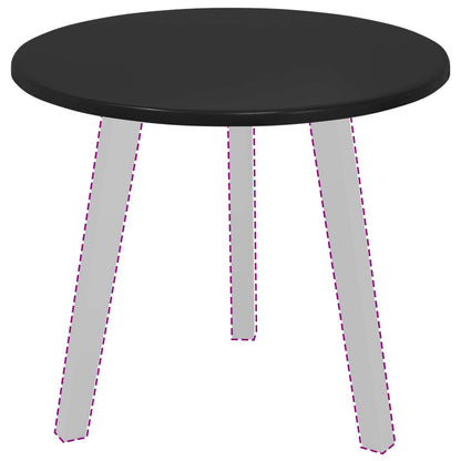 Table Top Ø 50 x 1.5 cm Round Engineered Wood Black