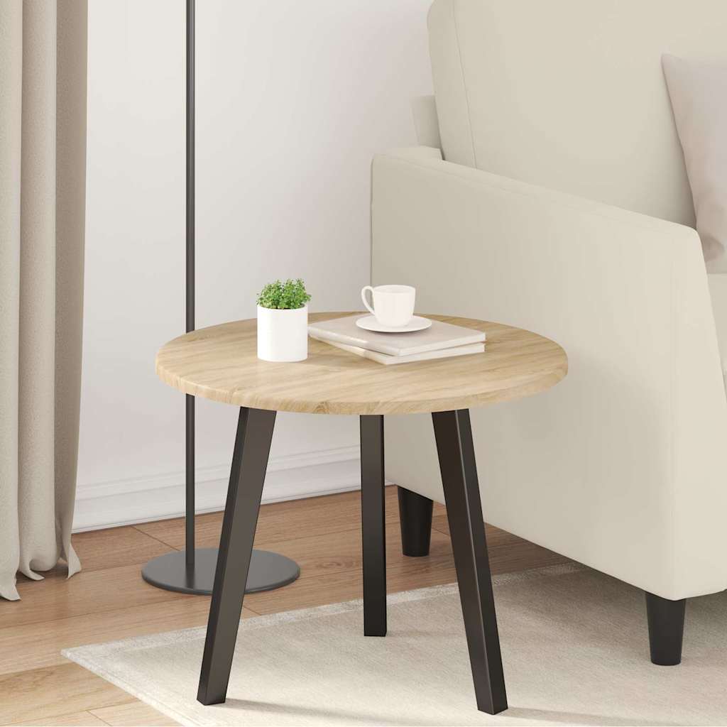 Table Top Ø 50 x 1.5 cm Round Engineered Wood Sonoma Oak