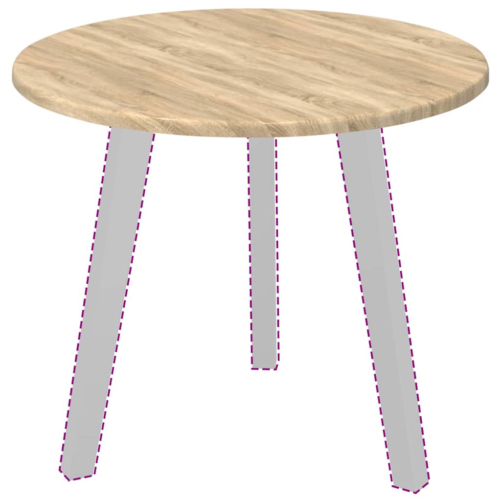 Table Top Ø 50 x 1.5 cm Round Engineered Wood Sonoma Oak