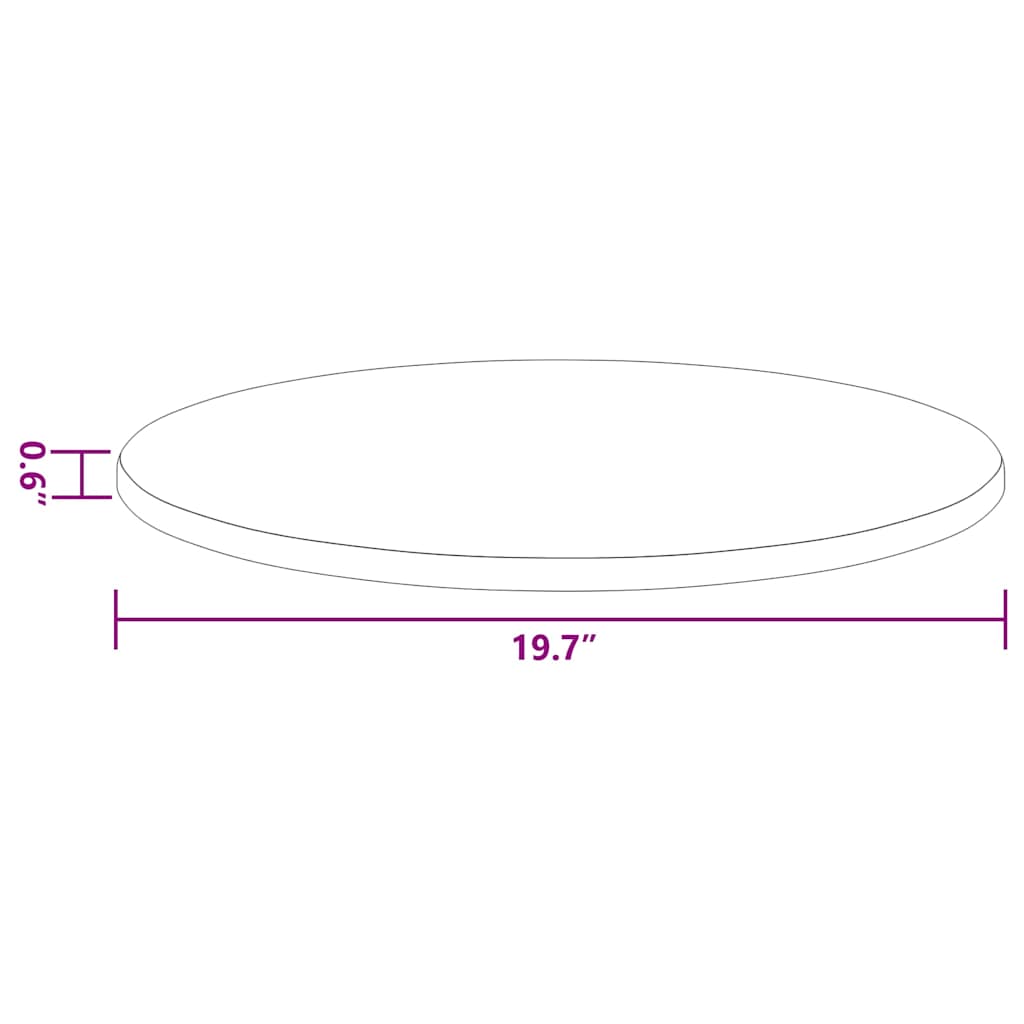 Table Top Sonoma oak Ø 50 x 1.5 cm Engineered Wood