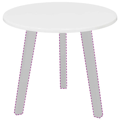 Table Top High gloss white Ø 50 x 1.5 cm Engineered Wood