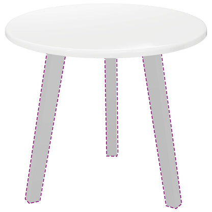 Table Top High gloss white Ø 50 x 1.5 cm Engineered Wood