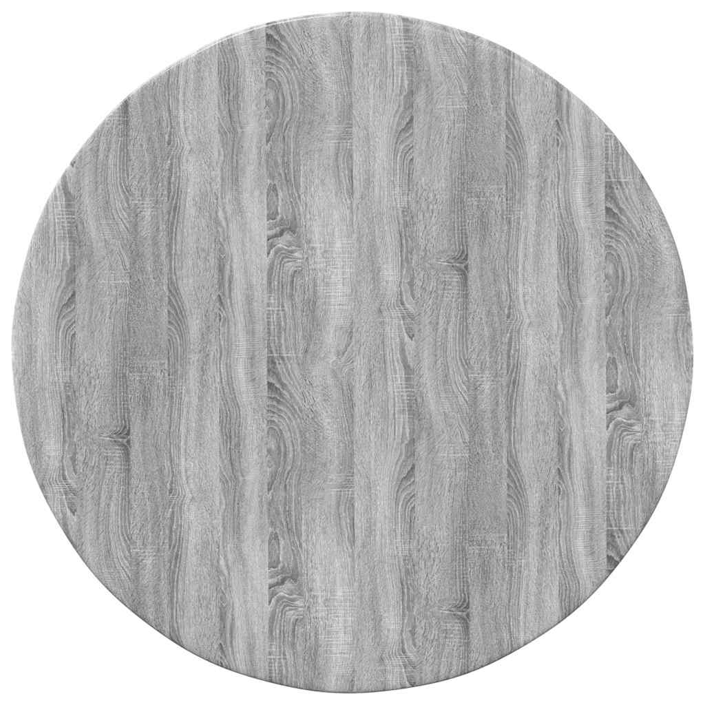 Table Top Ø 50 x 1.5 cm Round Engineered Wood Grey Sonoma