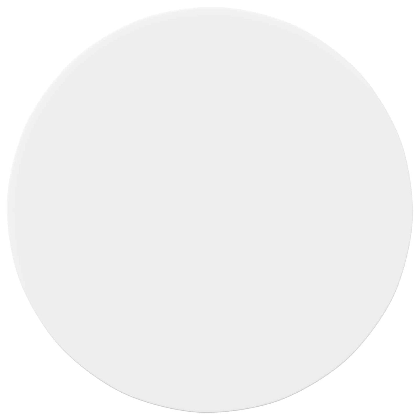 Table Top Ø 60 x 1.5 cm Round Engineered Wood White