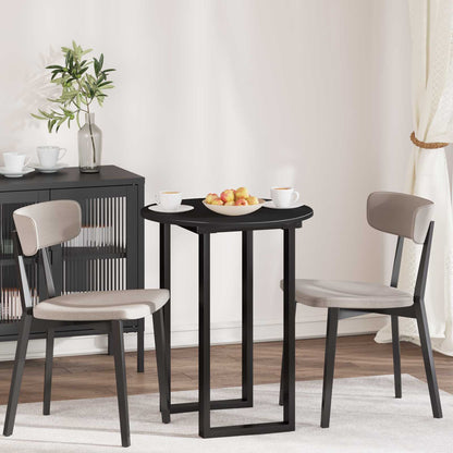 Table Top Ø 60 x 1.5 cm Round Engineered Wood Black