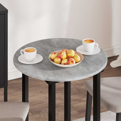 Table Top Ø 60 x 1.5 cm Round Engineered Wood Concrete Grey