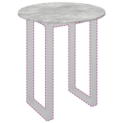 Table Top Ø 60 x 1.5 cm Round Engineered Wood Concrete Grey