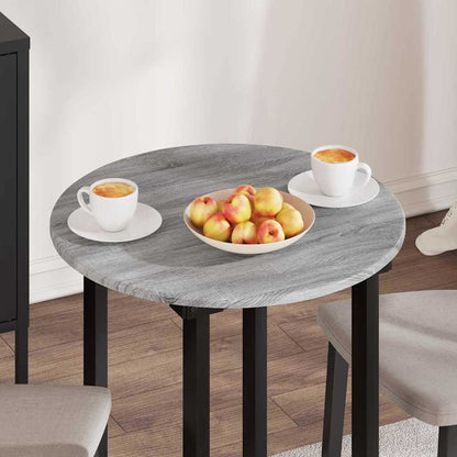 Table Top Ø 60 x 1.5 cm Round Engineered Wood Grey Sonoma