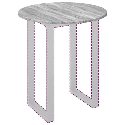 Table Top Ø 60 x 1.5 cm Round Engineered Wood Grey Sonoma