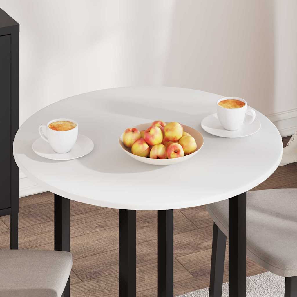 Table Top Ø 70 x 1.5 cm Round Engineered Wood White