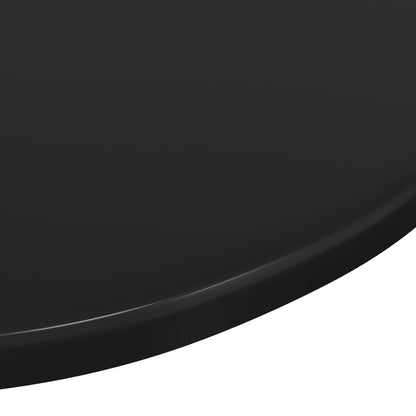 Table Top Ø 70 x 1.5 cm Round Engineered Wood Black