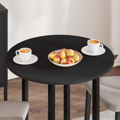 Table Top Black Ø 70 x 1.5 cm Engineered Wood