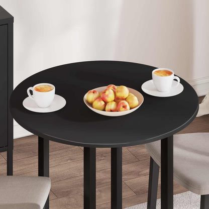 Table Top Ø 70 x 1.5 cm Round Engineered Wood Black
