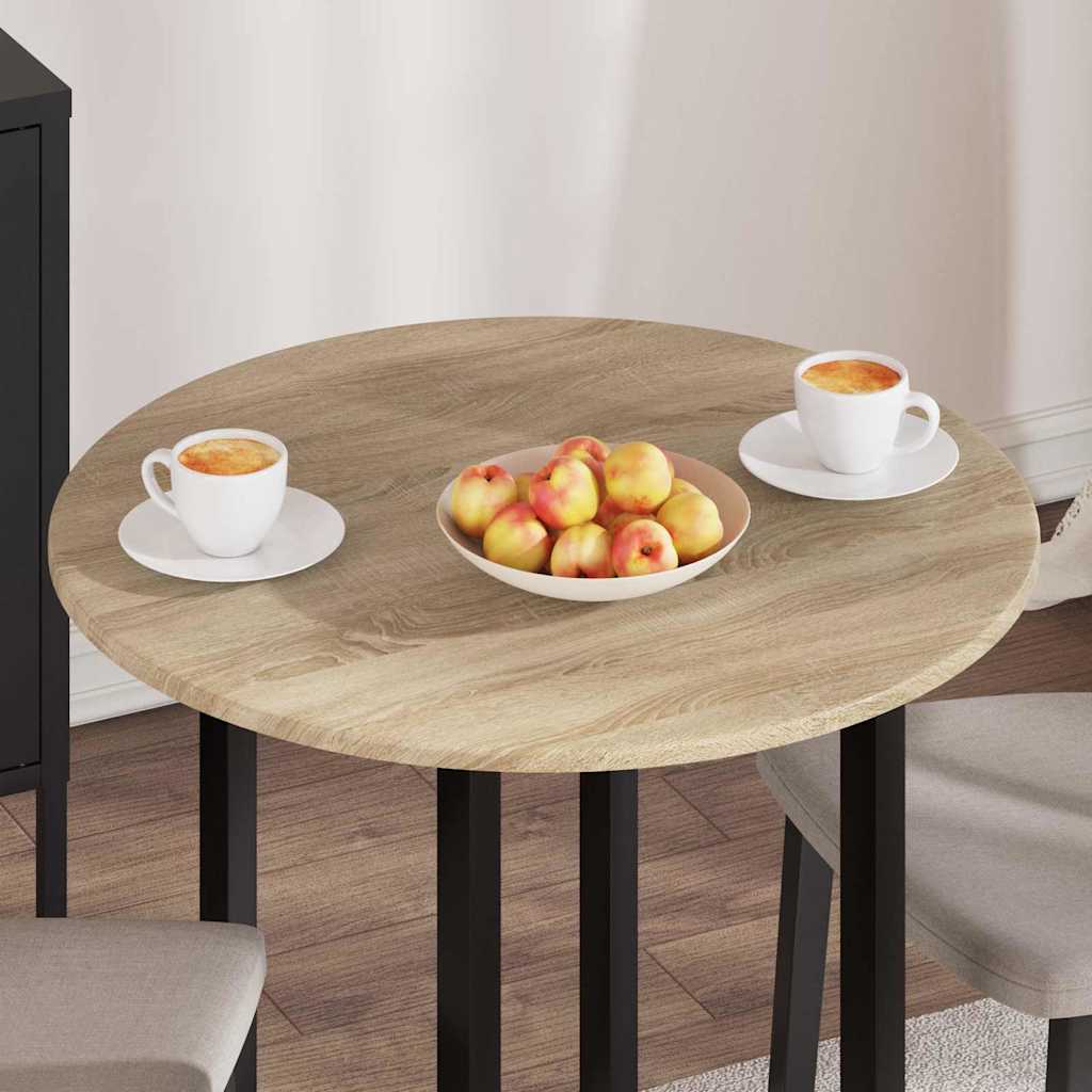 Table Top Ø 70 x 1.5 cm Round Engineered Wood Sonoma Oak