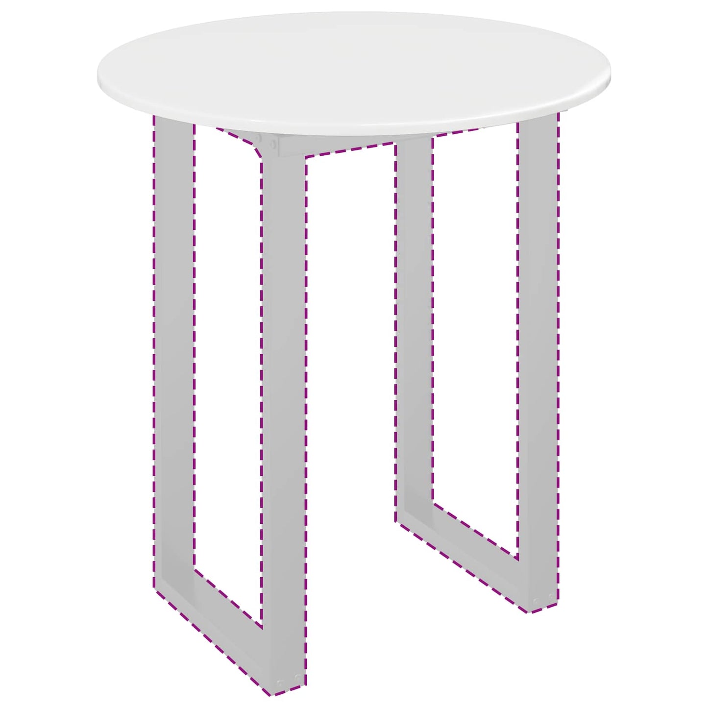 Table Top High gloss white Ø 70 x 1.5 cm Engineered Wood