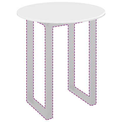 Table Top Ø 70 x 1.5 cm Round Engineered Wood High Gloss White
