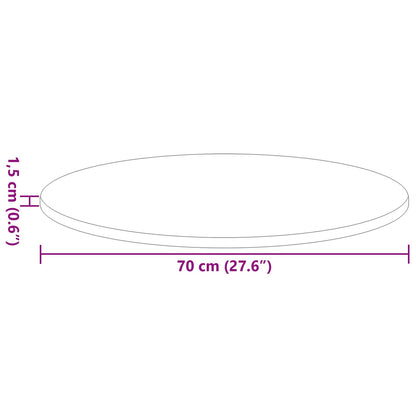 Table Top Ø 70 x 1.5 cm Round Engineered Wood High Gloss White
