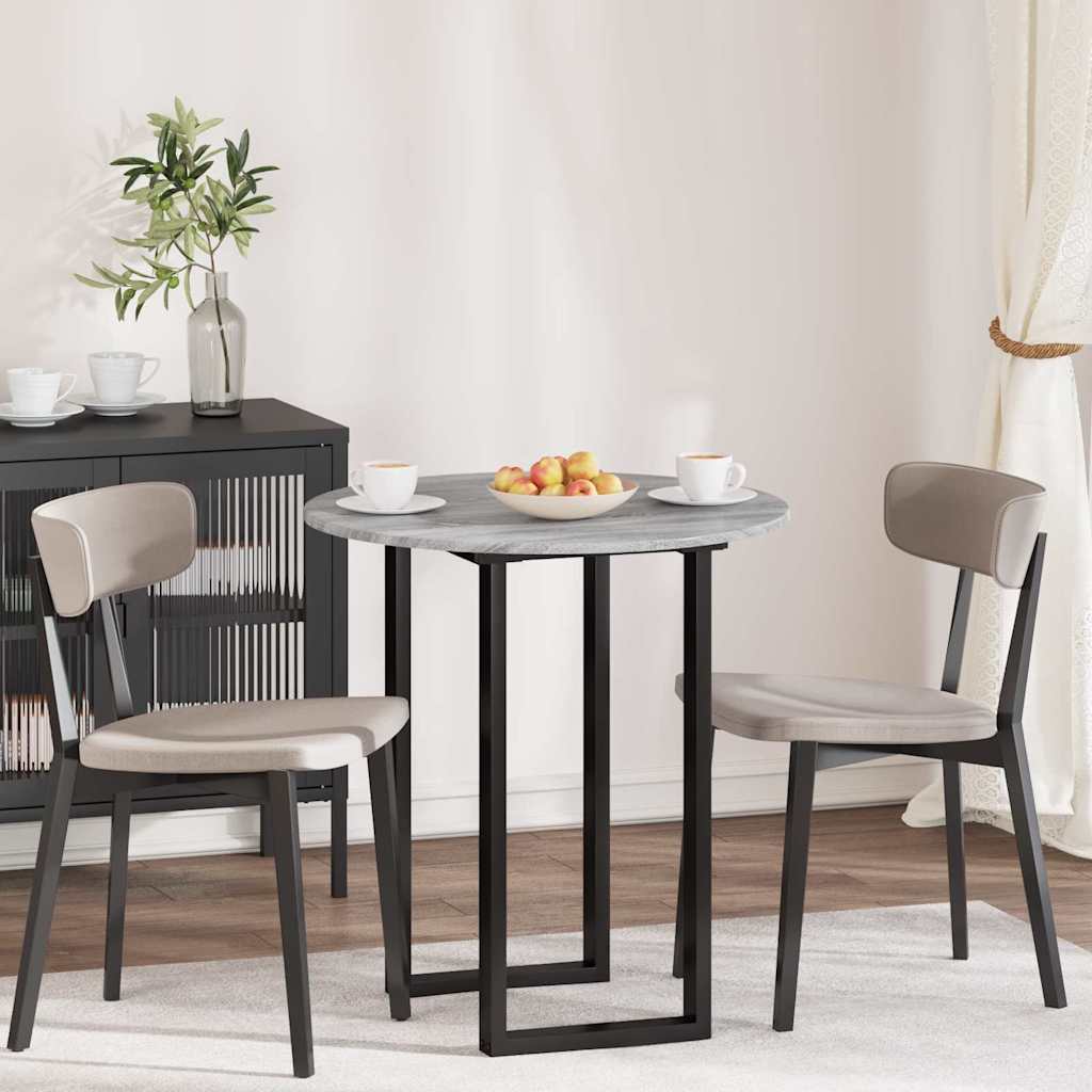 Table Top Ø 70 x 1.5 cm Round Engineered Wood Grey Sonoma