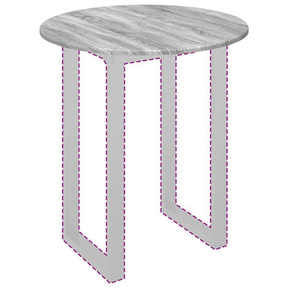 Table Top Grey sonoma Ø 70 x 1.5 cm Engineered Wood