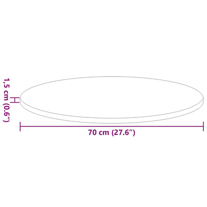 Table Top Ø 70 x 1.5 cm Round Engineered Wood Artisan Oak