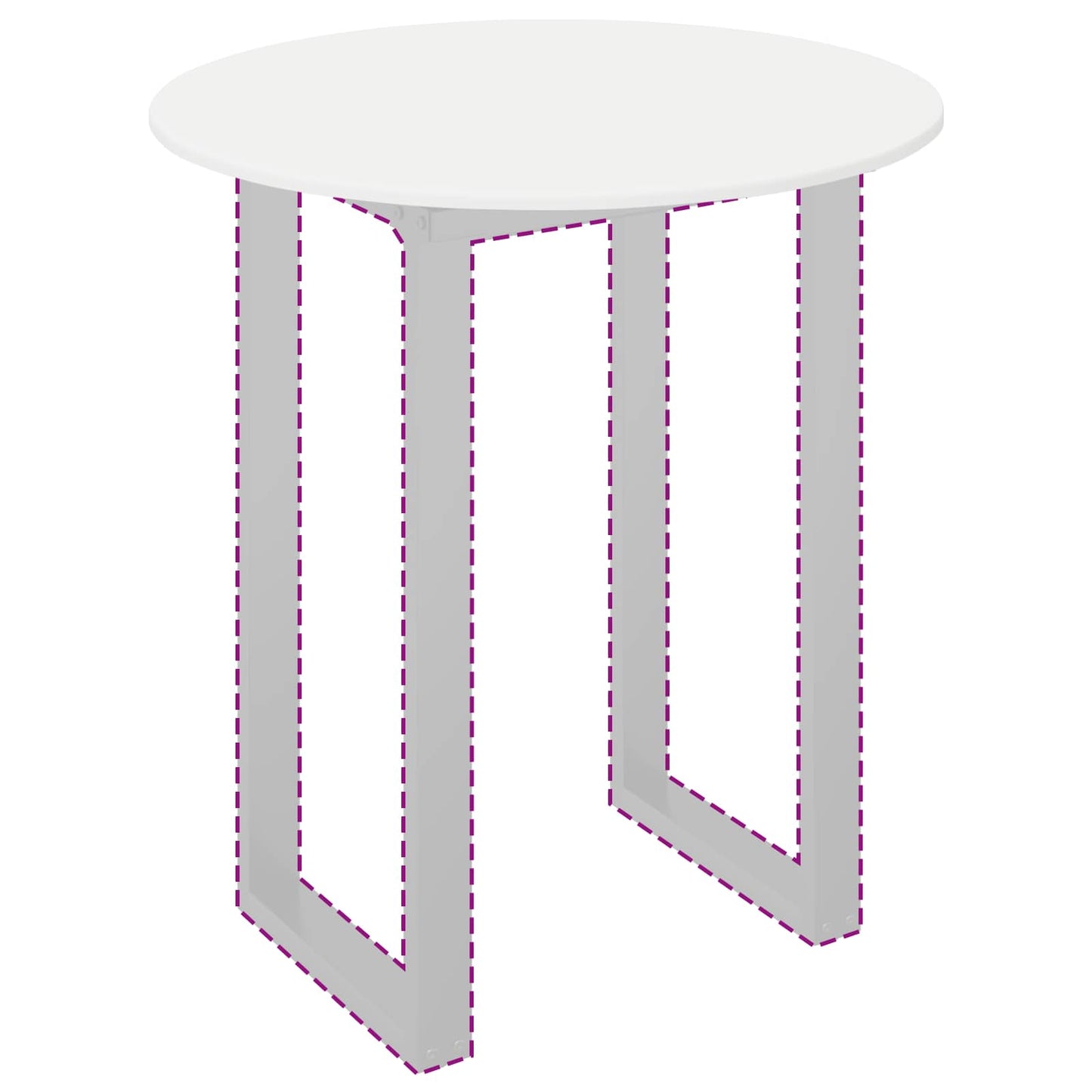 Table Top Ø 80 x 1.5 cm Round Engineered Wood White