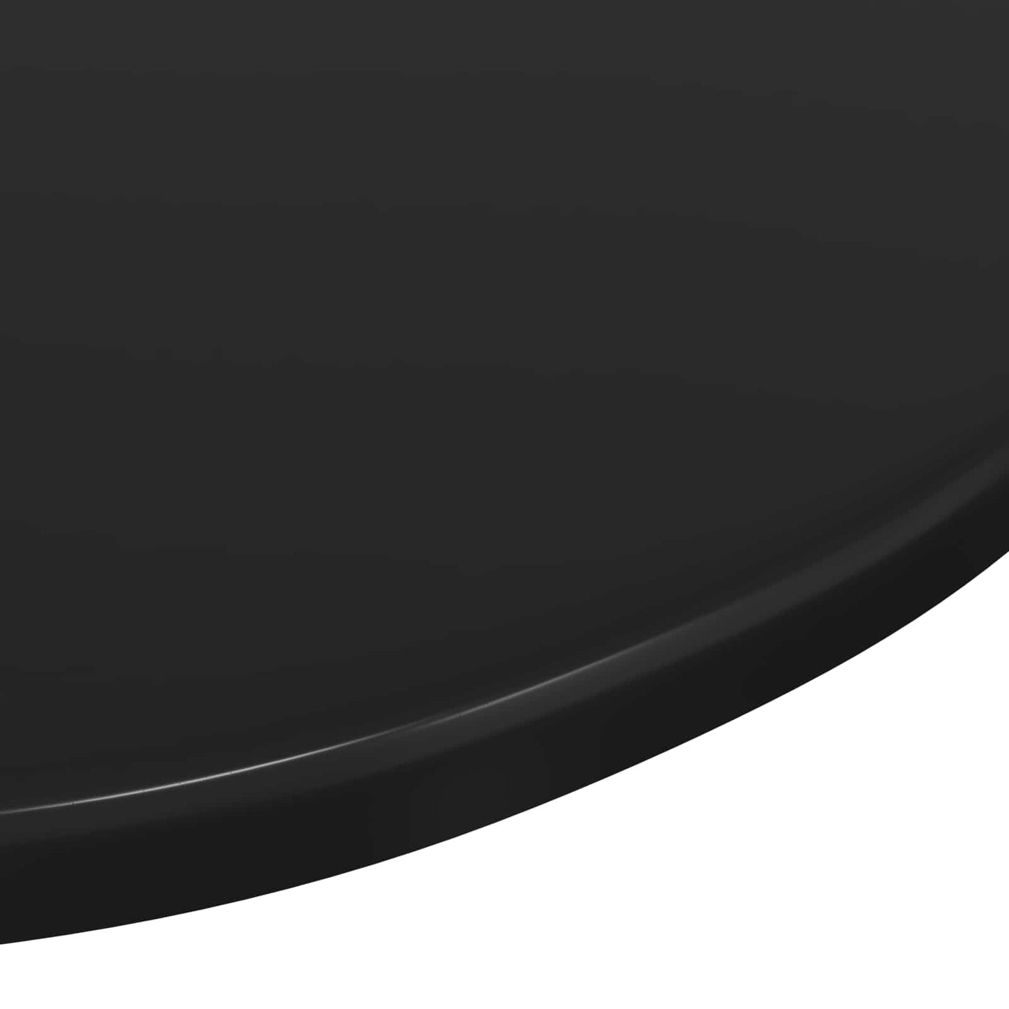 Table Top Ø 80 x 1.5 cm Round Engineered Wood Black