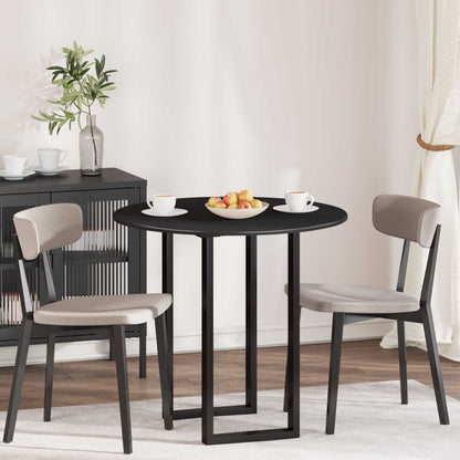 Table Top Ø 80 x 1.5 cm Round Engineered Wood Black