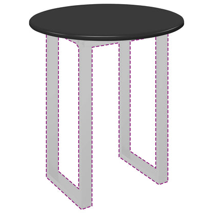 Table Top Ø 80 x 1.5 cm Round Engineered Wood Black