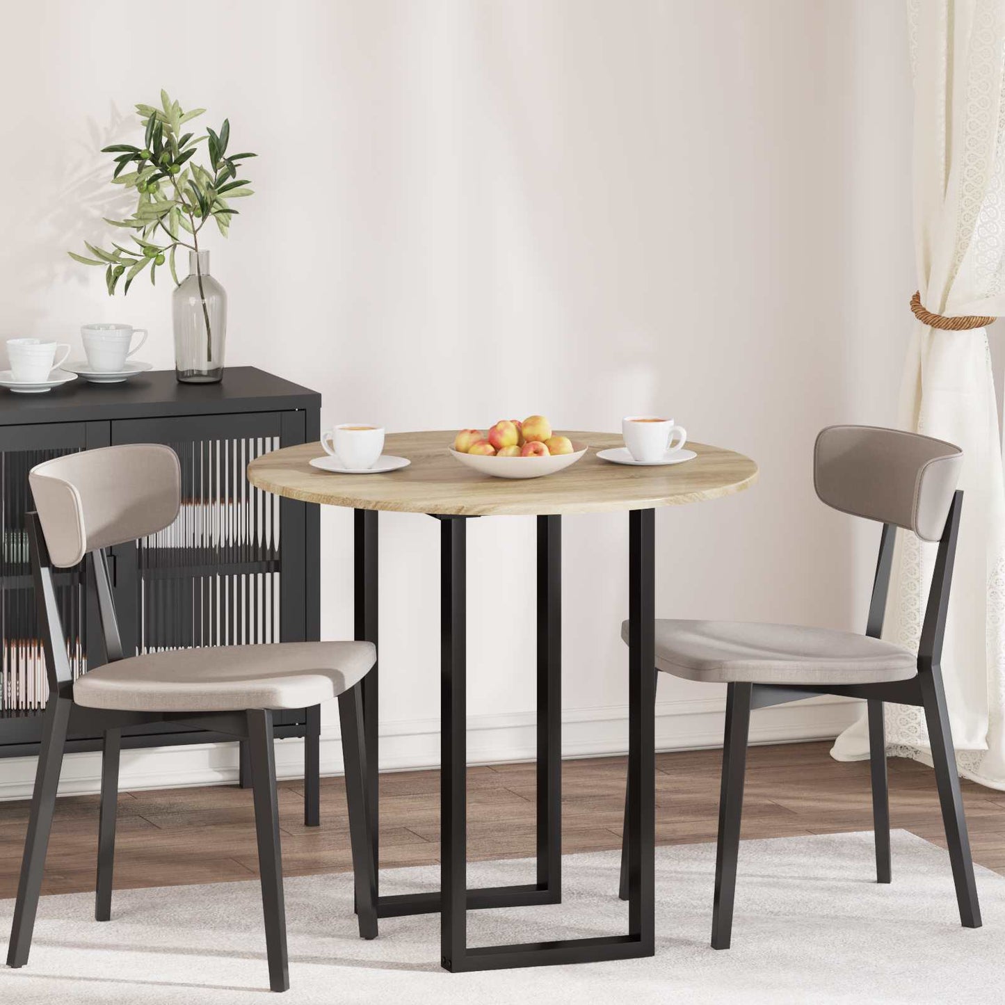Table Top Ø 80 x 1.5 cm Round Engineered Wood Sonoma Oak