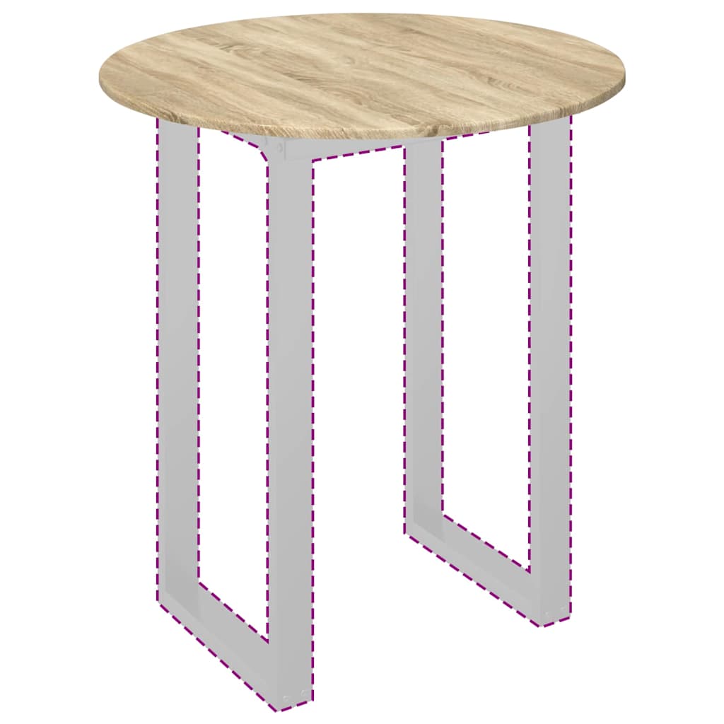 Table Top Sonoma oak Ø 80 x 1.5 cm Engineered Wood