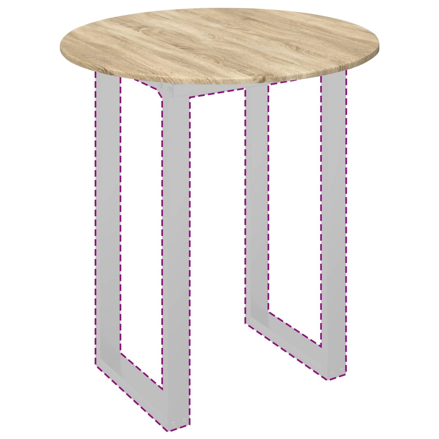 Table Top Sonoma oak Ø 80 x 1.5 cm Engineered Wood